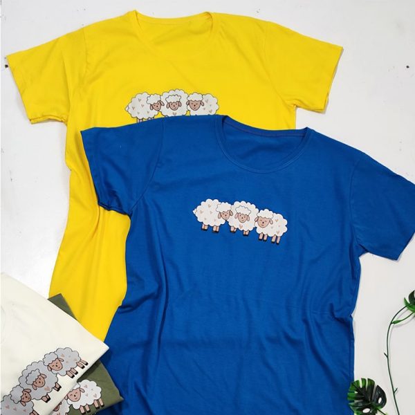 تیشرت قواره دار چاپ گوسفند - مانتو پاتریس رشت