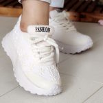 کتونی گل برجسته سفید - مانتو پاتریس رشت