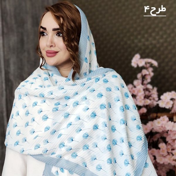 شال پلیسه آبی - مانتو پاتریس رشت