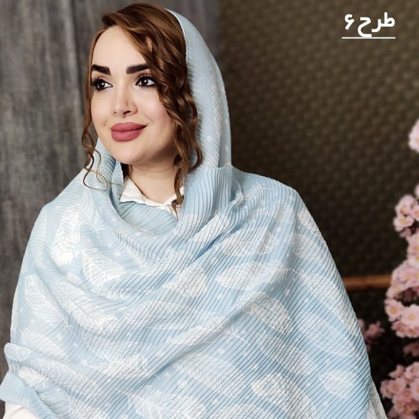 شال پلیسه آبی - مانتو پاتریس رشت