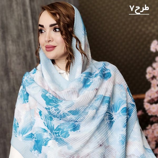 شال پلیسه آبی - مانتو پاتریس رشت