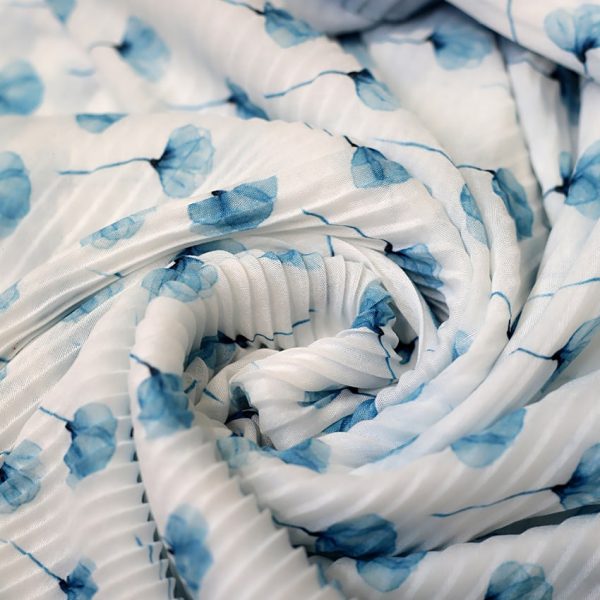 شال پلیسه آبی - مانتو پاتریس رشت