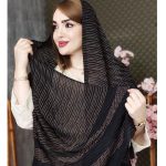 شال مشکی کرم 34800107 - Image 2