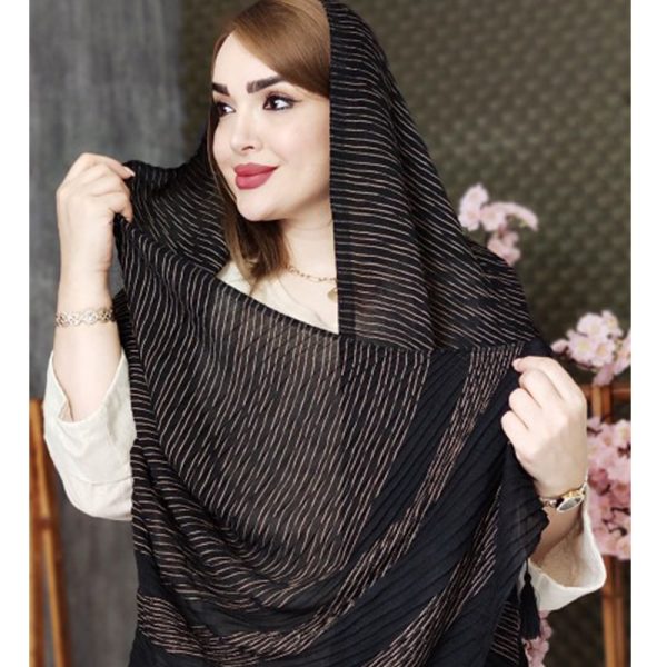 شال مشکی کرم 34800107 - Image 2