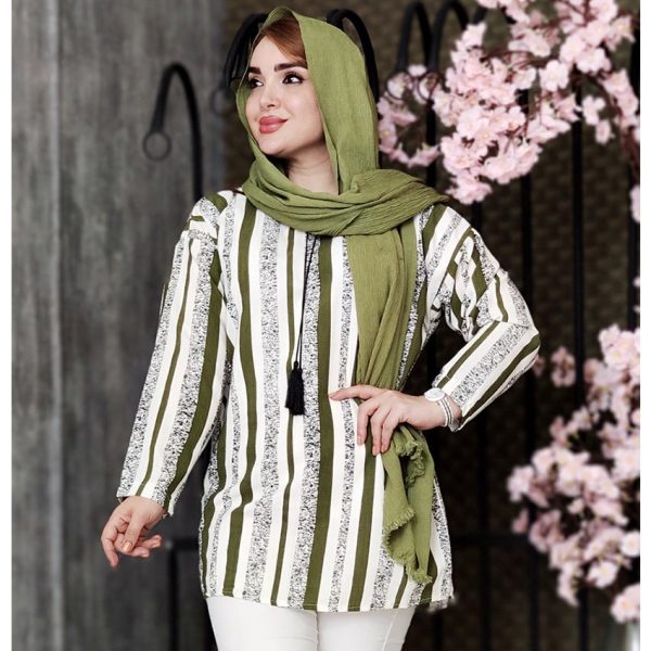 35100190-5-min شومیز منگوله دار راه راه - مانتو پاتریس رشت