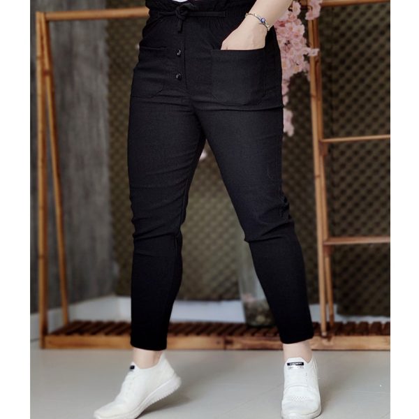 شلوار مام فیت بنگال جلو جیب مشکی