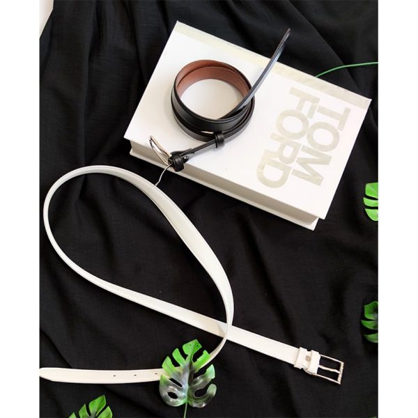 کمربند سفید مشکی 35600151 - Image 1