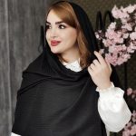 شال مشکی بیسکوییتی - مانتو پاتریس رشت