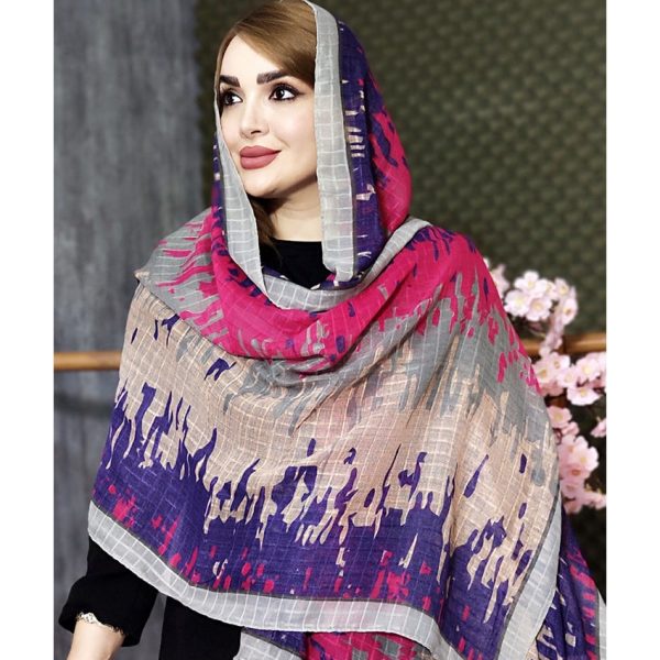 شال طرحدار آبرنگی 35700317/3 - Image 2