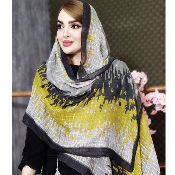 شال طرحدار آبرنگی 35700317/3 - Image 6