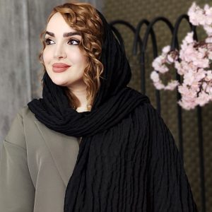 شال پلیسه مشکی - مانتو پاتریس رشت