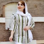 مانتو آستین 3 ربع راه راه - مانتو پاتریس رشت