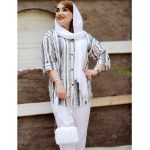 مانتو آستین 3 ربع راه راه - مانتو پاتریس رشت