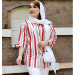 مانتو آستین 3 ربع راه راه - مانتو پاتریس رشت