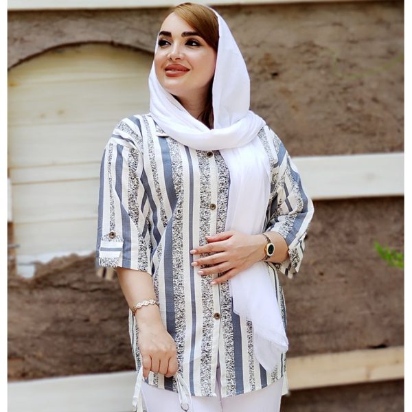 مانتو آستین 3 ربع راه راه - مانتو پاتریس رشت