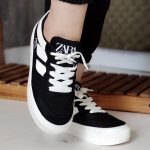 کتونی زارا سفید مشکی - مانتو پاتریس رشت