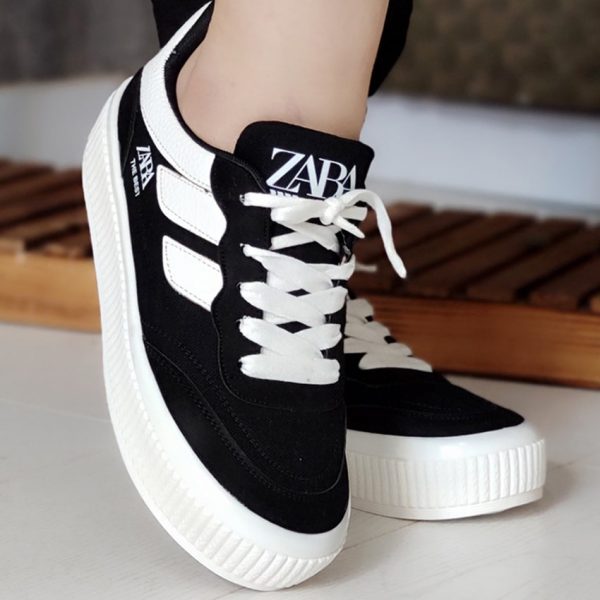 کتونی زارا سفید مشکی - مانتو پاتریس رشت