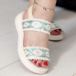 صندل پولکی کرم -مانتو پاتریس رشت