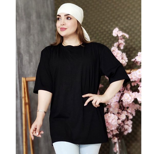 تیشرت لانگ مشکی 410009 - Image 1