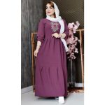 پیراهن ابروبادی بلند گلدوزی