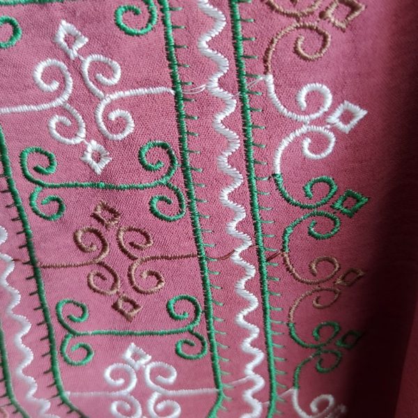 پیراهن ابروبادی بلند گلدوزی - مانتو پاتریس رشت