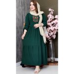 پیراهن ابروبادی بلند گلدوزی - مانتو پاتریس رشت