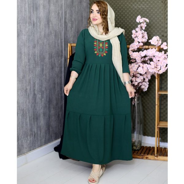 پیراهن ابروبادی بلند گلدوزی - مانتو پاتریس رشت