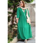 پیراهن ابروبادی بلند گلدوزی - مانتو پاتریس رشت