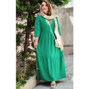 پیراهن ابروبادی بلند گلدوزی - مانتو پاتریس رشت