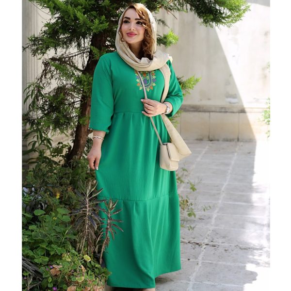 پیراهن ابروبادی بلند گلدوزی - مانتو پاتریس رشت