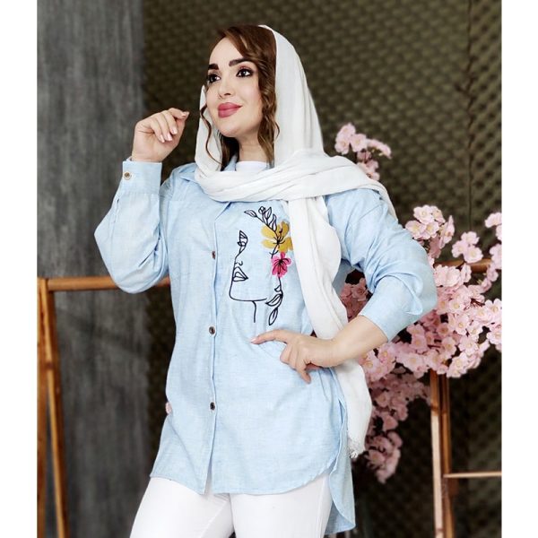 مانتو گلدوزی رنگی 3760080 - Image 3