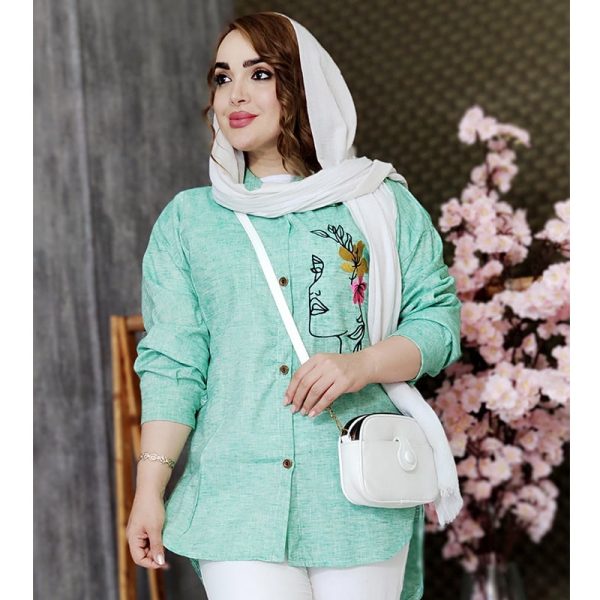 مانتو گلدوزی رنگی 3760080 - Image 5