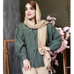 مانتو داکرون آستین پفی دو جیب - مانتو پاتریس رشت
