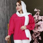 مانتو داکرون آستین پفی دو جیب