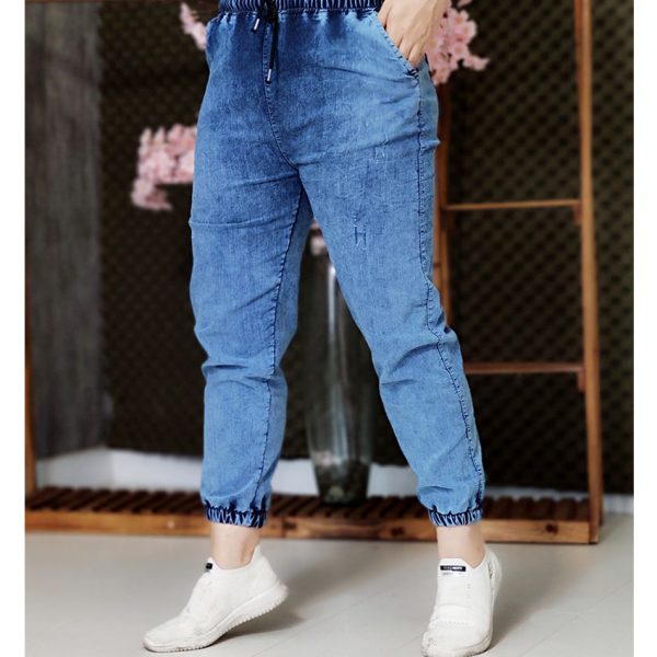 شلوار جاگر نیل آبی - مانتو پاتریس رشت