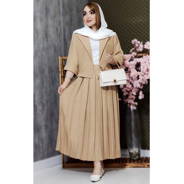 3900016-min (1) کت دامن پلیسه 3900016 - Image 1