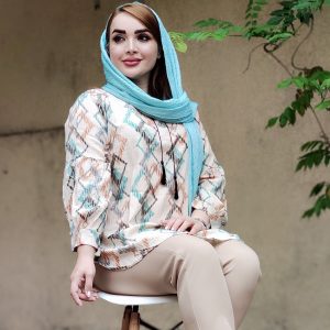 تونیک جلوبسته طرحدار - مانتو پاتریس رشت