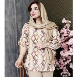 تونیک جلوبسته طرحدار - مانتو پاتریس رشت