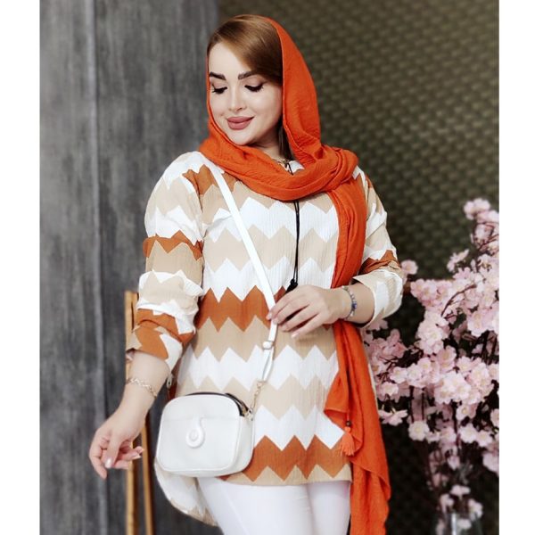 392009-min تونیک رنگی زیگ زاگ 392009/4 - Image 1