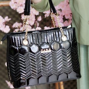 کیف ورنی زنجیر طلایی - مانتو پاتریس رشت