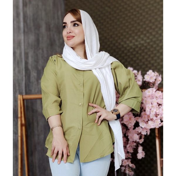 3970038-min مانتو داکرون آستین پفی 3970038 - Image 7