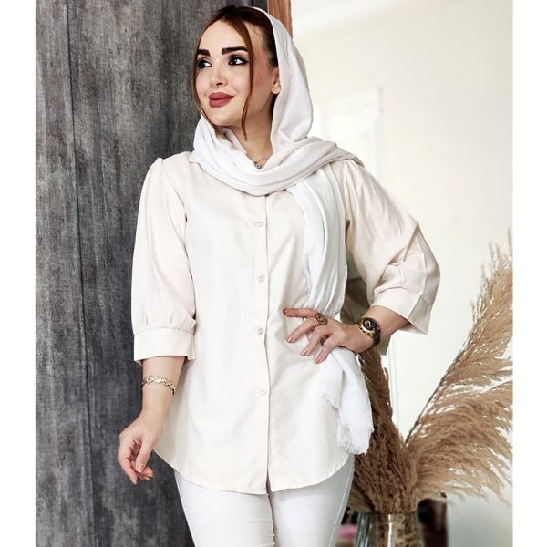 397003888-min مانتو داکرون آستین پفی - مانتو پاتریس رشت