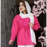 مانتو کمربندی دکمه پرسی