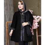 مانتو شانتون نگینی مشکی