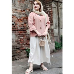 شلوار لینن بغل بندی - مانتو پاتریس رشت