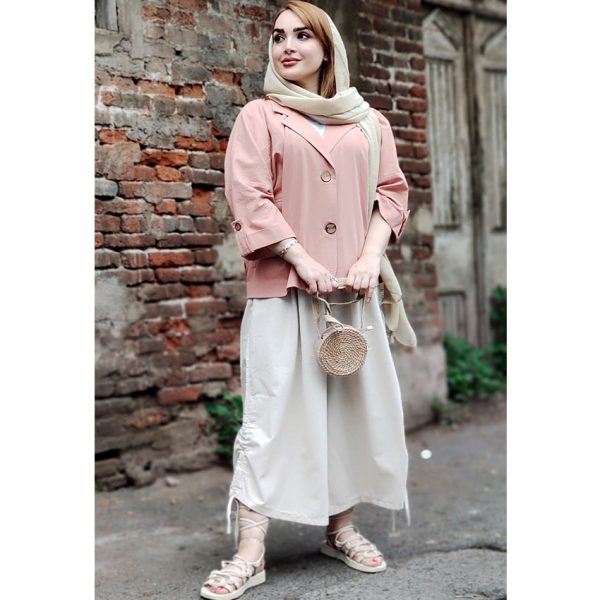 شلوار لینن بغل بندی - مانتو پاتریس رشت