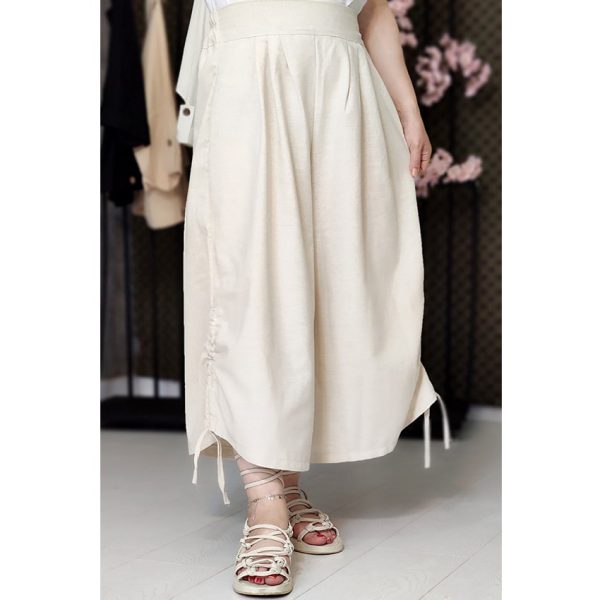 شلوار لینن بغل بندی - مانتو پاتریس رشت