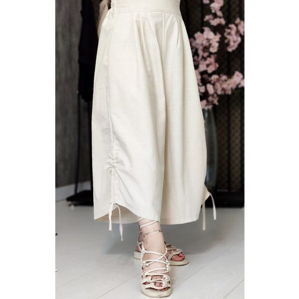 شلوار لینن بغل بندی - مانتو پاتریس رشت