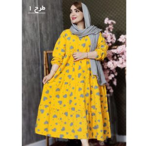 پیراهن بلند چیندار - مانتو پاتریس رشت