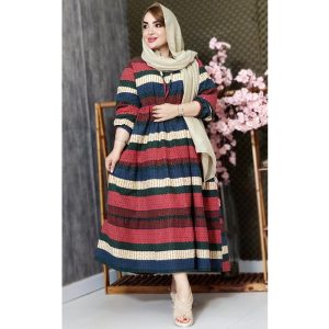 پیراهن بلند چیندار - مانتو پاتریس رشت